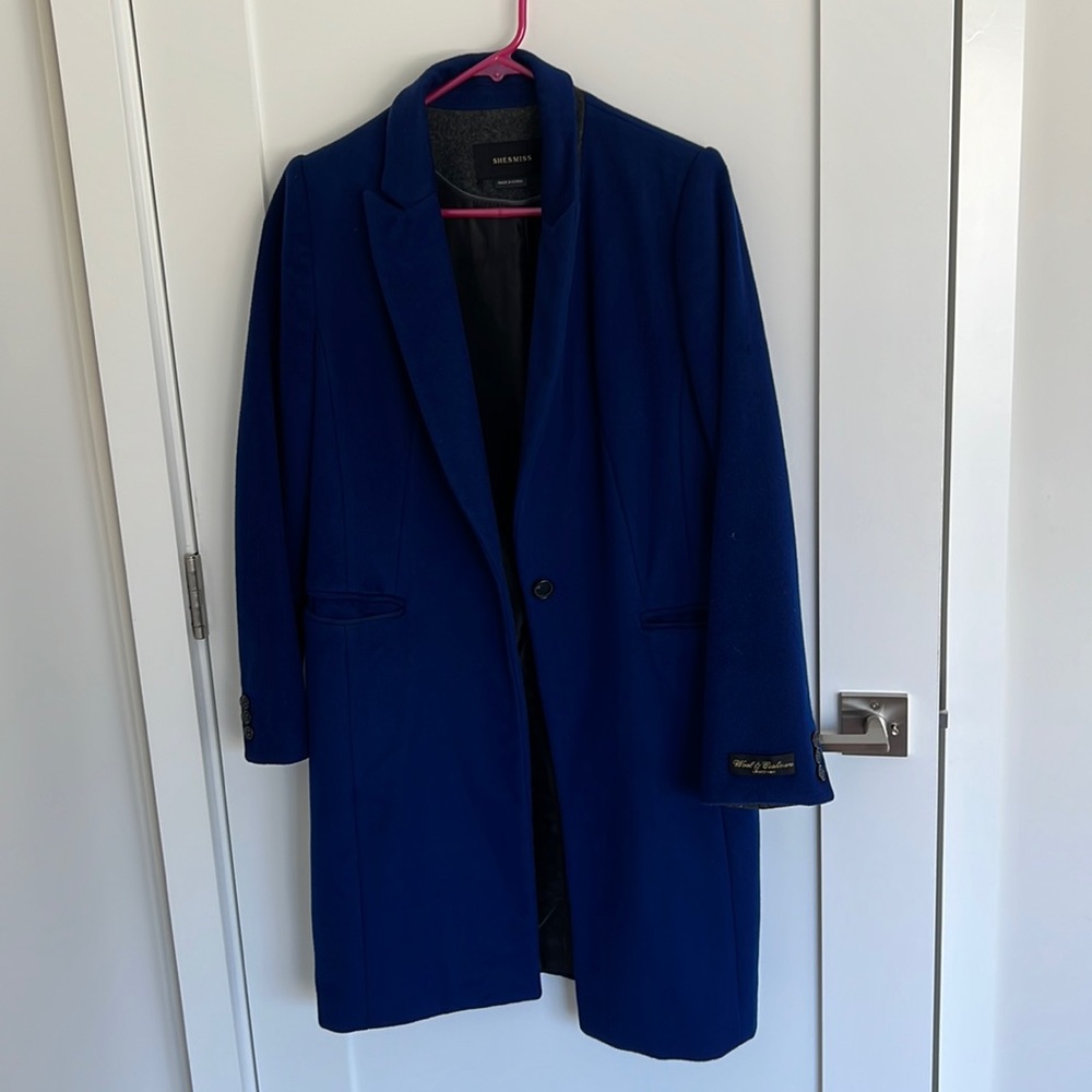 Royal blue pea coat